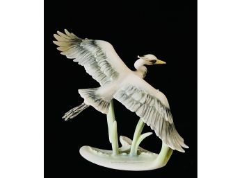 Elegant Kaiser Porcelain Crane Figurine