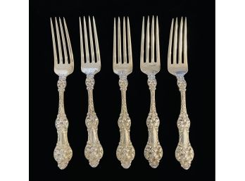 5 Alvin Sterling Silver Forks