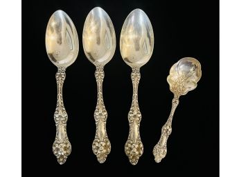 4 Alvin Sterling Silver Spoons