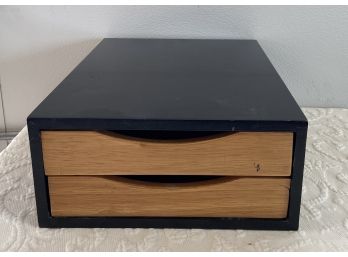 Pomerantz 2 Drawer Wooden Storage Box/organizer
