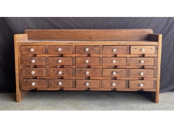 Antique Solid Wood 20 Drawer Organizer