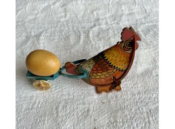 Wind-up Mechanical Chicken Toy With Egg Wagon