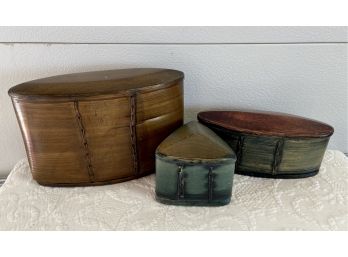 3 Assorted Decorative Lidded Storage Boxes