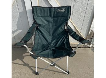 Green Coleman Folding Camping Chair With Cup Holders
