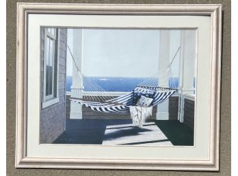 'hammock On The Sea' Print In Frame
