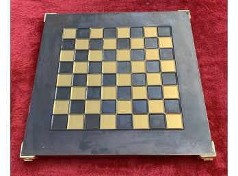 Gold And Black Glass Chess Set With Pieces