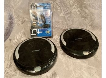 2 Sylvania CD Players With Earbuds