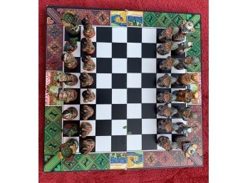 Moctezuma & Cortes Folding Chess Set