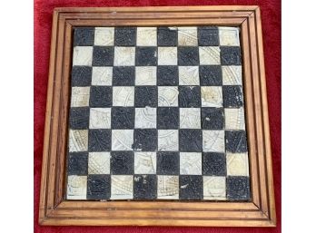 Black And White Mexican Chessboard And Pieces