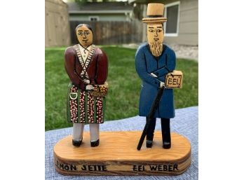 'Lemon Sette... Eel Webber' Wood Carved Figurines