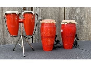 Mini Red Bongo Drums