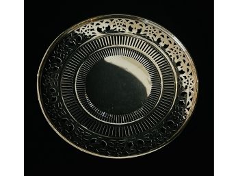 Pierced Footed Sterling Plate 205.4g