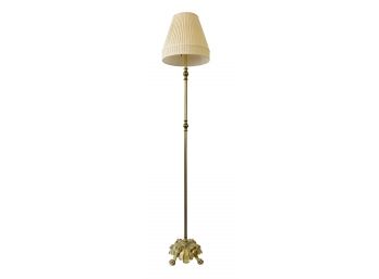 Beautiful Solid Brass Floor Lamp With Footed Base