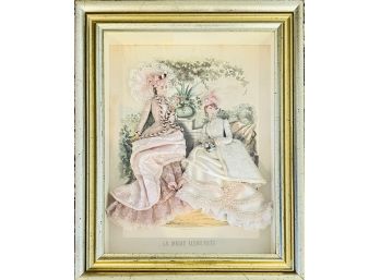 Framed La Mode Illustree Antique Print Featuring Hand Made Cloth Gowns & Hats 2 Of 2