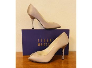 Stuart Weitzman Glopoptart Satin Pumps Women's Size 7.5