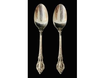 2 Sterling Silver Serving Spoons 201.2g Total