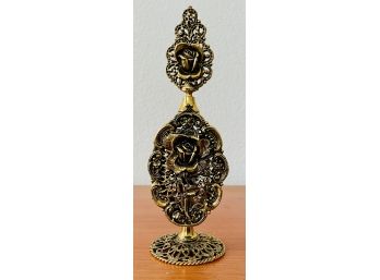 Ornate Brass Decorative Perfum Bottle