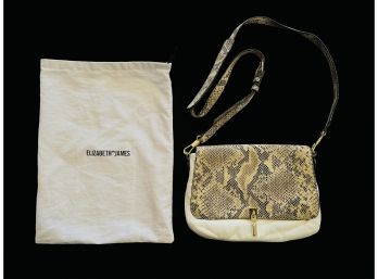 Designer Elizabeth & James Ivory Cynnie Crossbody BB151I014 Wit Snake Skin Detailing Includes Dust Bag