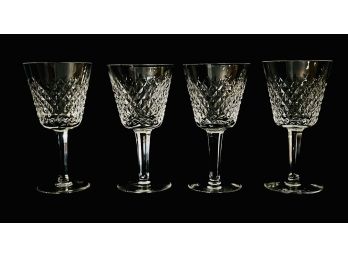 4 Waterford Crystal Wine Goblets