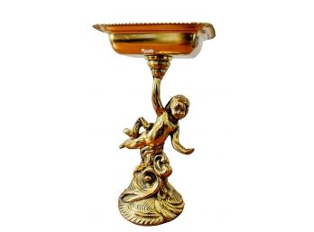 Solid Brass Cherub Stand Soap Dish