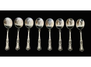 8 Sterling Soup Spoons 268.7g