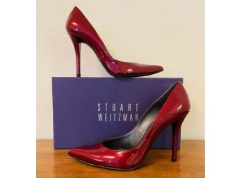 Stuart Weitzman Naughty Red Patent Leather Heels  Women's Size 7.5