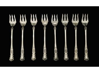8 Sterling Silver Hors D'Oeuvres Forks 124.7g