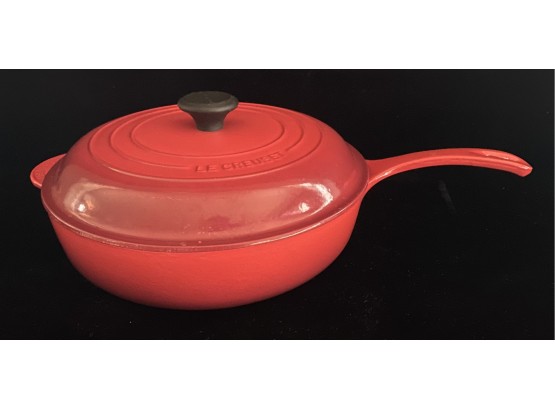 Excellent Condition Le Creuset 30 Made In France Red Skillet
