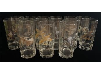 15 Vintage Bird Glasses By Entry Way Windon
