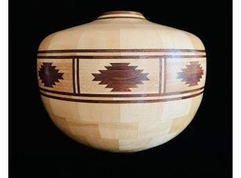 Lloyd Jenkins Signed Wood Vase