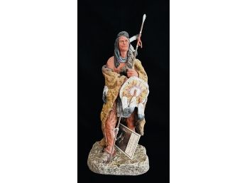 Daniel Monfort Original Western Sculpture Native American Chief Signed By Artist