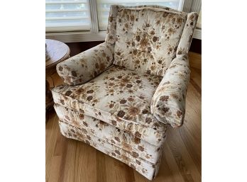 Vintage Chair With Flower Upholstery