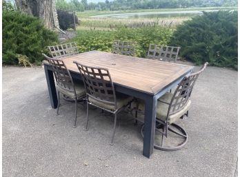 Metal Patio Table With 6 Chairs