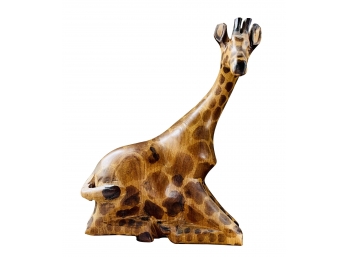 Small Hardwood Giraffe Figurine- Made In Africa