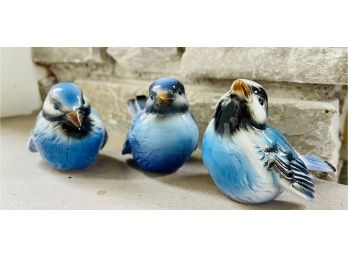 Goebel Porcelain Blue Birds Figurines