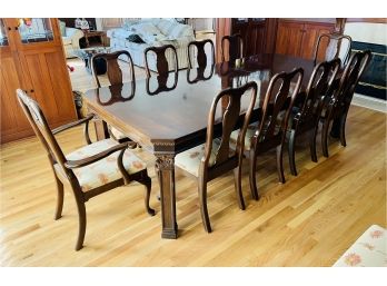 Elegant Biltmore Estate Collection By Heritage Formal Dining Table With 12 Chairs