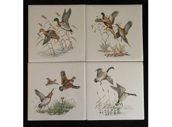 4 Soriano Ceramic Tiles Birds Motif