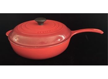 Excellent Condition Le Creuset 30 Made In France Red Skillet