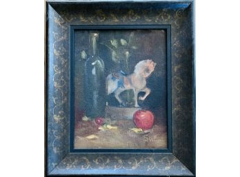Oil On Canvas Framed Art Signed SUE
