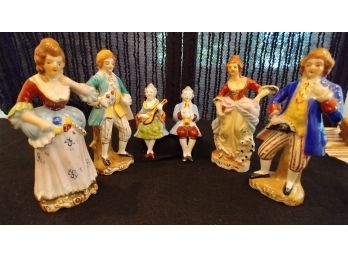 Set Of 6 Porcelain Figurines