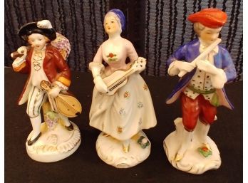 Set Of 3 Figurines With Instruments