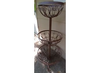3 Tiered Scrolled Metal Stand