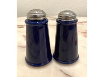 Geehouse Japan Blue Earthenware Salt And Pepper Shakers