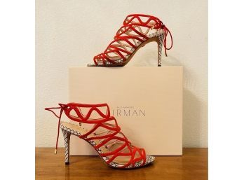 Alexandre Birman Melody Red Strappy Sandal Women's Size 8.5