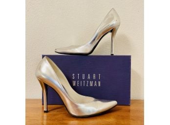 Stuart Weitzman Naughty Silver Pumps Women's Size 7.5