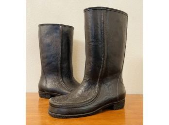 Vintage Black Keds Rain Boots Women's Size 7