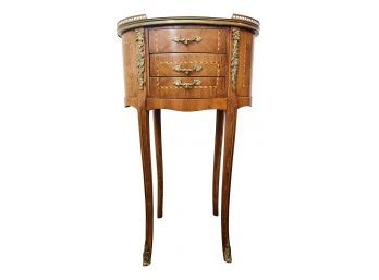 Bouillotte Louis XVI Style Bronze And Walnut Side Table