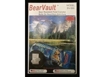 NIB Bearvault Model BV-500 Bear Resistant Food Canister