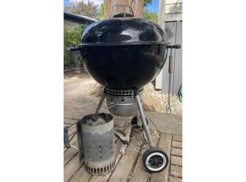 Weber Barbecue With Fire Starter And Other Equipment