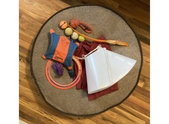 Accessories For Dogs Lot, Including Kirkland Signature Dog Bed, Dog Toys And More!